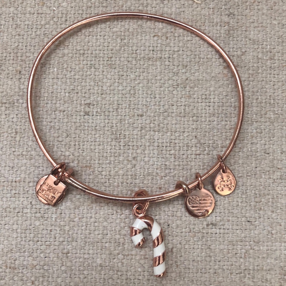 Alex and Ani candy cane bracelet- rose gold